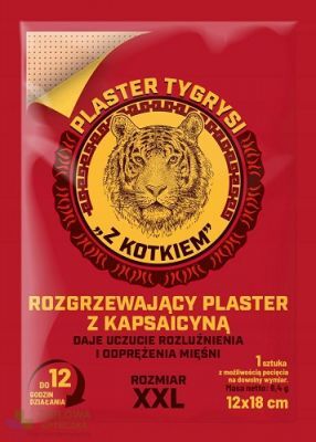 PLASTER Tygrysi z "KOTKIEM" rozgrzewający plaster z kapsaicyną