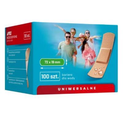 Plastry wodoodporne APTEO 72 mm x 19 mm, 100 sztuk