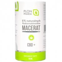 PLON PHARM Olej CBD+ Macerat 6% naturalnych fitokannabinoidów 10ml DATA WAŻNOŚCI 13.07.2024