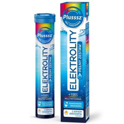 Plusssz Elektrolity+100% Multiwitiwitamina, 24 tab.musujących