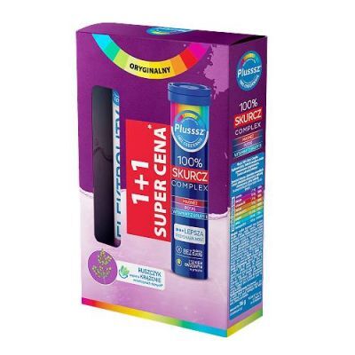 Plusssz Zestaw Elektrolity Senior 100% complex 24 tabl. musujących + Elektrolity 100% skurcz complex 20 tabl. musujących