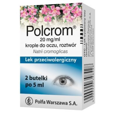 POLCROM 2% krople do oczu 2 x 5 ml zaczerwienienie oczu