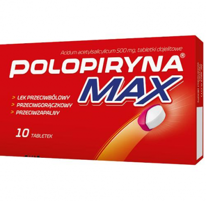 POLOPIRYNA MAX 500 mg 10 tabletek dojelitowych DATA WAŻNOŚCI 31.07.2024