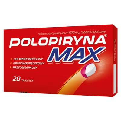 POLOPIRYNA MAX 500 mg 20 tabletek dojelitowych