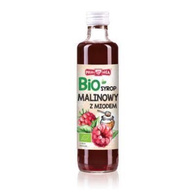 POLSKA RÓŻA Bio syrop malinowy z miodem, 250ml KRÓTKA DATA 31.12.2024