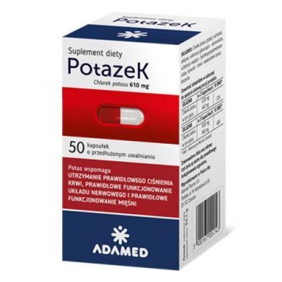 POTAZEK+ chlorek potasu  - 50 kapsułek KRÓTKA DATA 30.06.2026