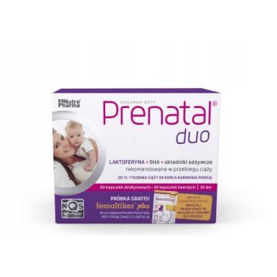 PRENATAL DUO [PRENATAL CLASSIC 30 kapsułek + PRENATAL DHA 60 kapsułek] + Femaltiker Plus 1 saszetka