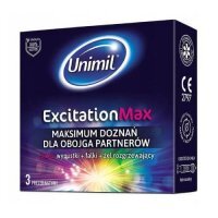 Prezerwatywy UNIMIL EXCITATION MAX, 3szt. KRÓTKA DATA 31.08.2026