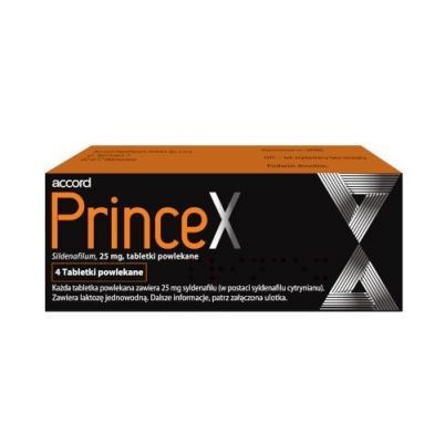 PRINCEX 25 mg 4 tabletki na zaburzenia erekcji,na potencję