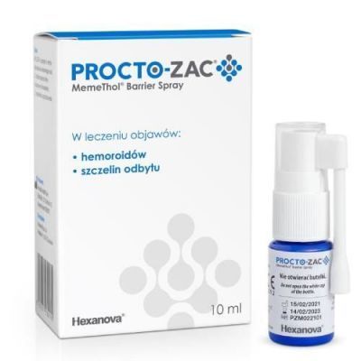 PROCTO-ZAC MemeThol Barrier Spray w leczeniu objawów hemoroidów 10 ml