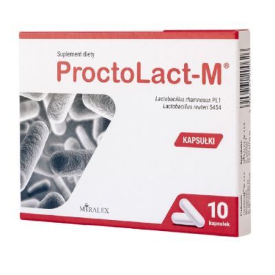 ProctoLact-M Doustny Probiotyk Proktologiczny 400mg, 10 kapsułek