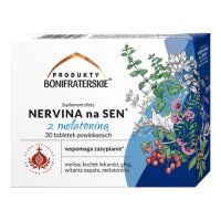 Produkty Bonifraterskie Nervina na Sen z melatoniną, 30 tabl. powl.