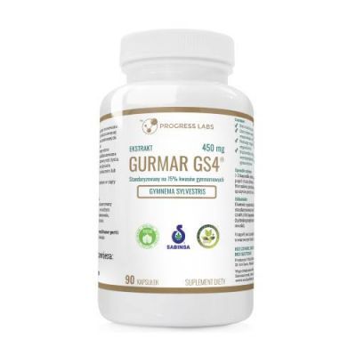 Progress Labs Gurmar GS4 ekstrakt 450 mg, 90 kaps.