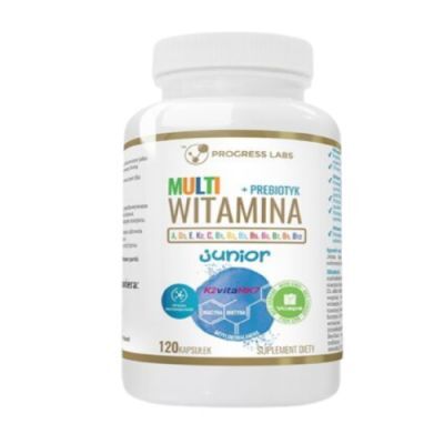 Progress Labs Multiwitamina Junior + Prebiotyk, 120 kaps.