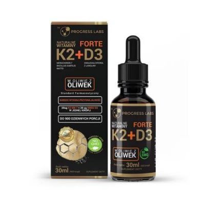 Progress Labs Witamina K2 MK7 + D3 Forte krople, 30 ml