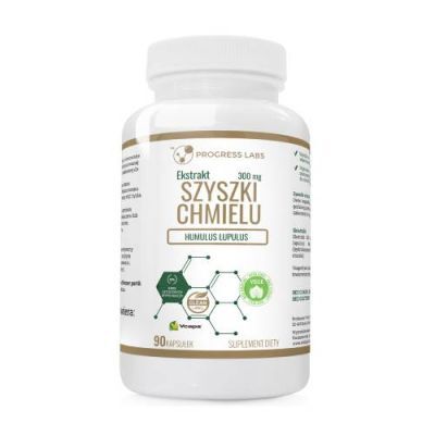 Progress Labs Szyszki chmielu ekstrakt 300 mg, 90 kaps.