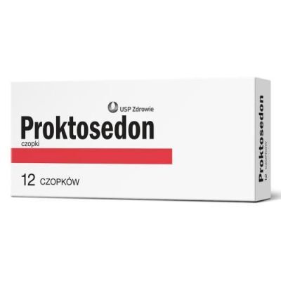 Proktosedon, 12 czopków - lek na hemoroidy