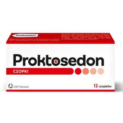 Proktosedon, 12 czopków - lek na hemoroidy