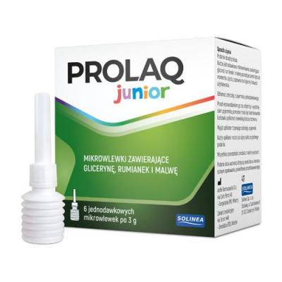 Prolaq Junior mikrowlewki doodbytnicze, 6 szt. x 3 g