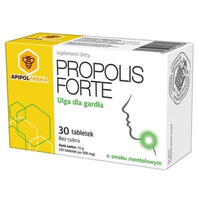 PROPOLIS FORTE o smaku mentolowym 30 tabletki do ssania