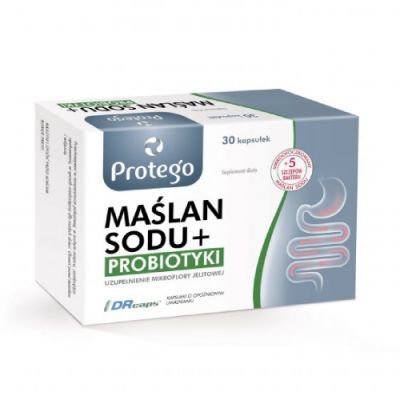 Protego Maślan sodu+ probiotyki, 30 kaps.