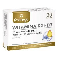 PROTEGO WITAMINA K2 + D3 30 kapsułek