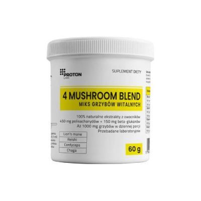 Proton Labs 4 Mushroom Blend Lion's mane, Reishi, Cordyceps, Chaga, 60 g