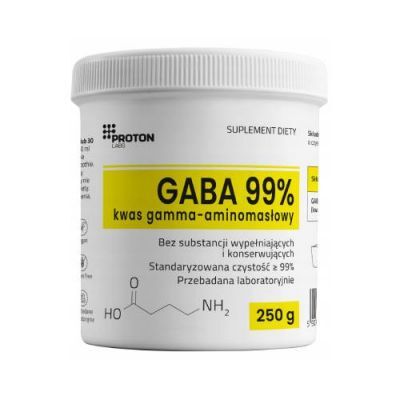 Proton Labs Gaba 99% kwas gamma-aminomasłowy, 250 g
