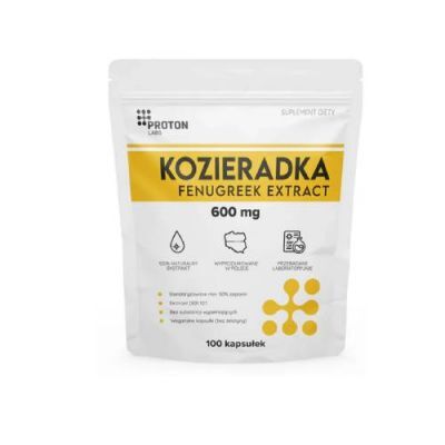 Proton Labs Kozieradka 600 mg, ekstrakt DER 10:1, 100 kaps.