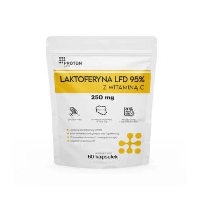 Proton Labs Liofilizowana Laktoferyna LFD 95% 250 mg z witaminą C, 60 kaps.