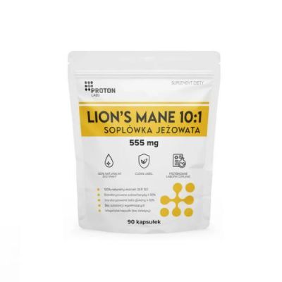 Proton Labs Lion's Mane 555 mg Soplówka jeżowata 10:1, 90 kaps.