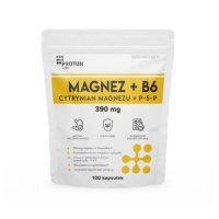 Proton Labs Magnez (cytrynian magnezu) + wit. B6 (P5P), 100 kaps.