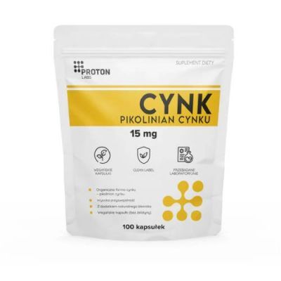Proton Labs Pikolinian cynku 15 mg, 100 kaps.