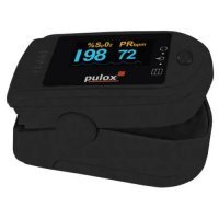 Pulsoksymetr napalcowy PULOX PO-200A z alarmem czarny