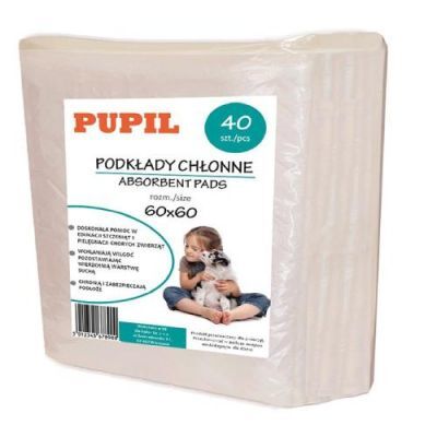 PUPIL Podkład dla zwierząt 60x60, 40 sztuk