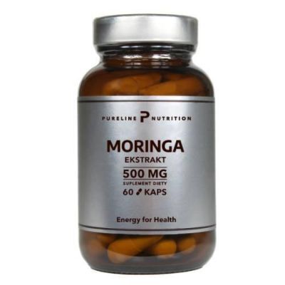 Pureline Nutrition Moringa 500 mg, 60 kaps. KRÓTKA DATA 28.02.2026