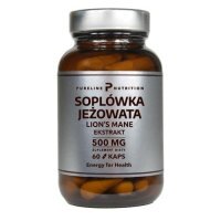 Pureline Nutrition Soplówka jeżowata Ekstrakt 500 mg, 60 kapsułek (Lion's Mane)