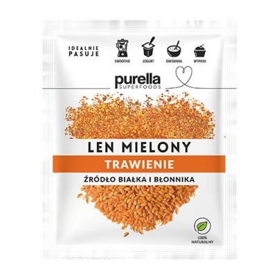PURELLA Len mielony odtłuszczony, 180 g