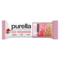 PURELLA Protein Crunchy Truskawkowa beza Baton białkowy, 45 g