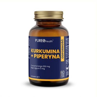 PUREO HEALTH Kurkumina + piperyna 60 kapsułek