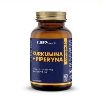 PUREO HEALTH Kurkumina + piperyna 60 kapsułek