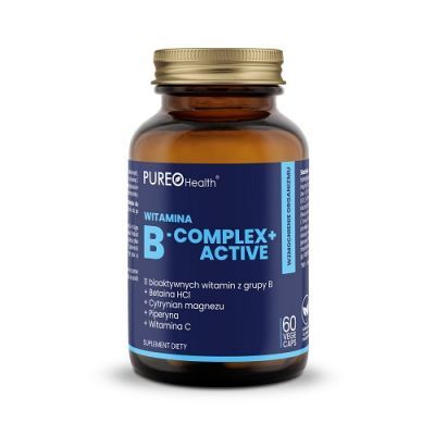 PUREO HEALTH Witamina B-Complex+ Active 60 kapsułek