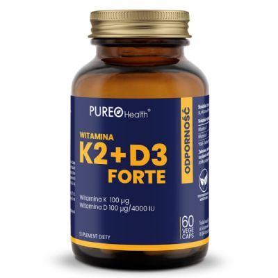 Pureo Health Witamina K2+D3 Forte, 60 kaps.