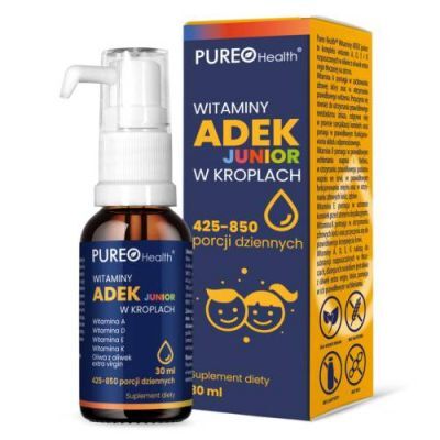 PUREO HEALTH Witaminy ADEK Junior krople 30 ml