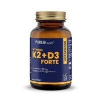PUREO HEALTH Witaminy K2+D3 forte 60 kapsułek
