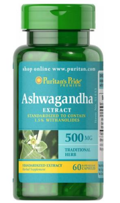 PURITAN'S PRIDE Ashwagandha Ekstrakt 500 mg 60 kapsułek