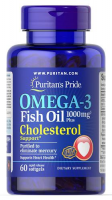 PURITAN'S PRIDE Olej omega-3 1000mg plus Cholesterol Support 60 kapsułek