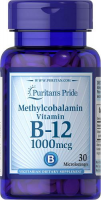 PURITAN'S PRIDE Witamina B12 1000mcg Metylokobalamina 30 tabletek