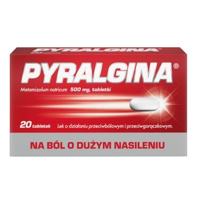 PYRALGINA 500 mg 20 tabl. ból, gorączka, migrena