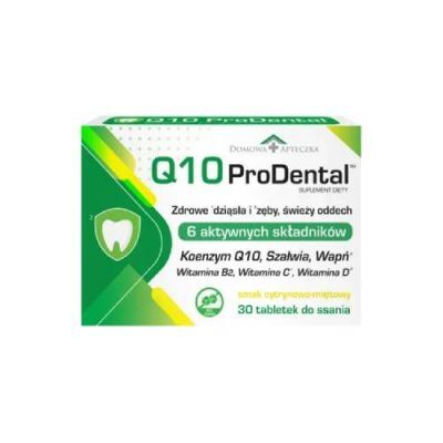 Q10 ProDental smak cytrynowo miętowy, 30 tabl. do ssania